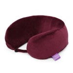 VIAGGI U Shape Super Soft Memory Foam Travel Neck Pillow for Neck Pain Relief Cervical Orthopedic Use Comfortable Neck Rest Pillow - Grape